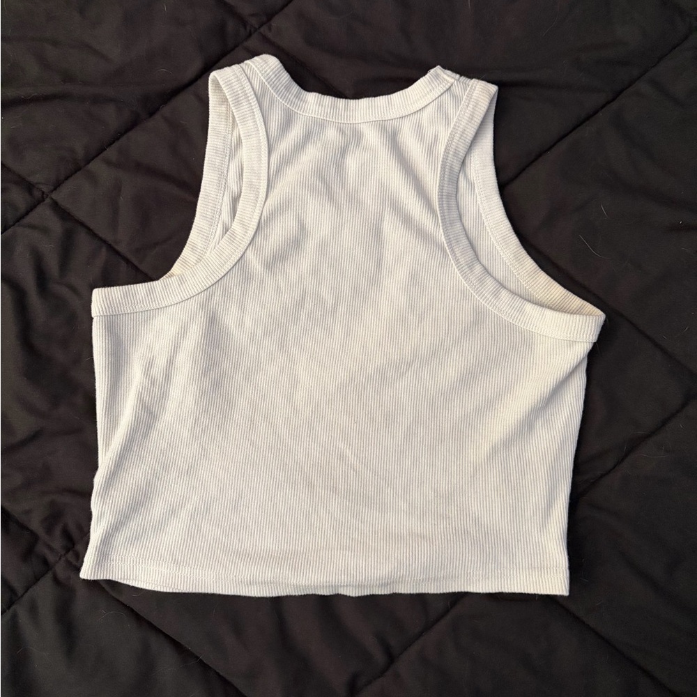 White Racerback Tank Top - Picture 2 of 2